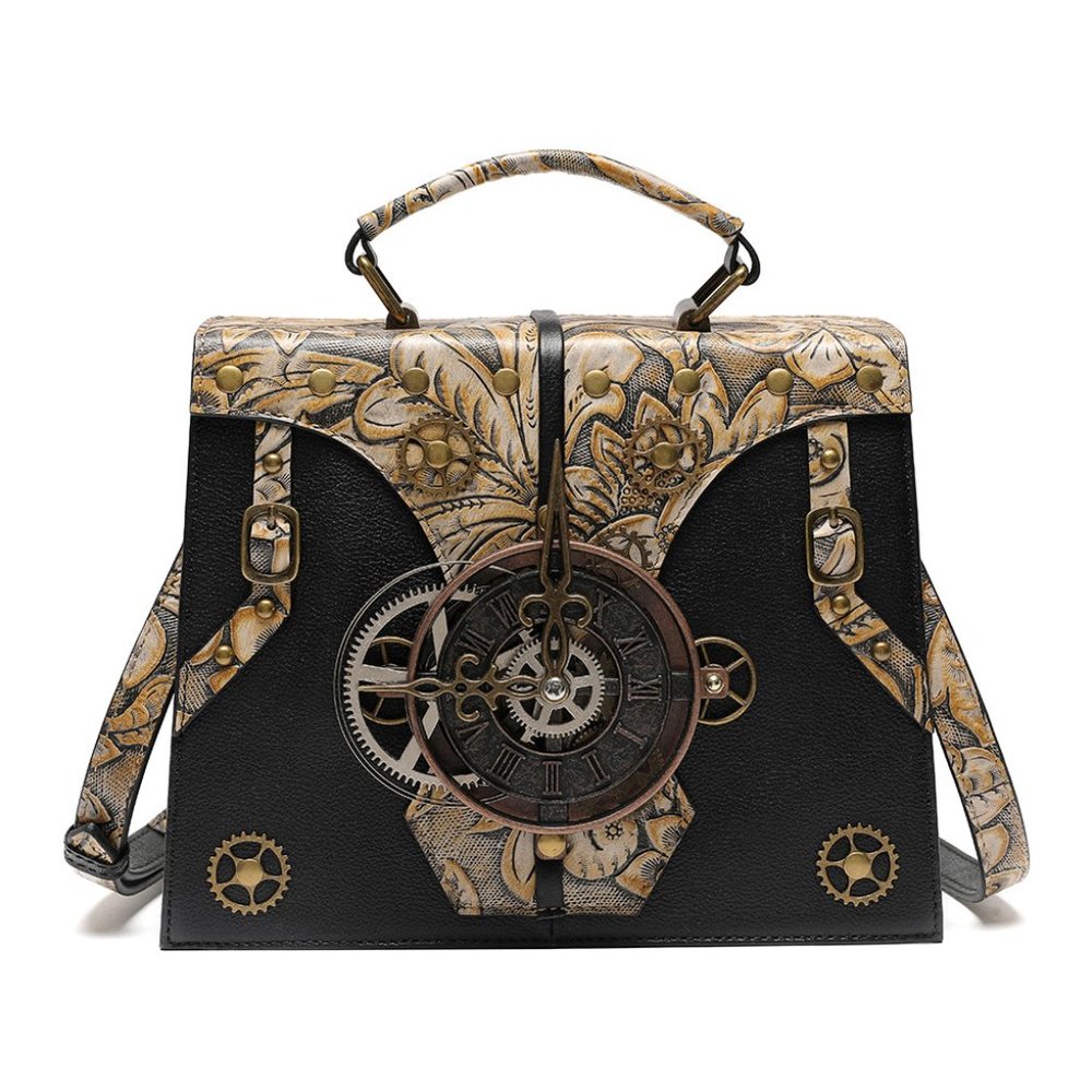 Retro style cowhide women's shoulder crossbody bag